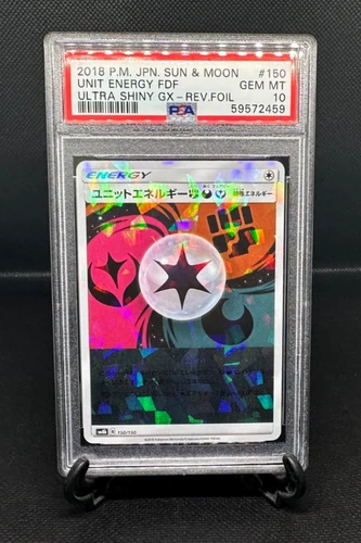 UNIT ENERGY FDF 2018 Pokemon Sun & Moon Ultra Shiny GX Reverse Foil PSA 10 #150