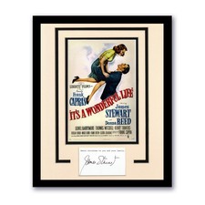 Jimmy Stewart "It's a Wonderful Life" SIGNED Custom Framed 11x14 Display D ACOA
