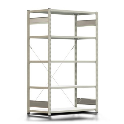 Fachbodenregal 250 kg 2000x1285x600 mm, grau, erweiterbar, 5 Böden, Lagerregal