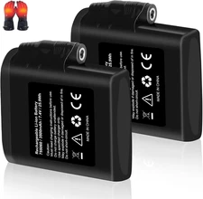 1 Pair 7.4V 3500mAh Rechargeable Battery - For Heated Gloves Heated Socks Winter