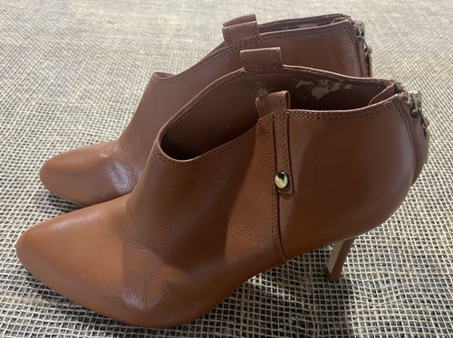 Ivanka Trump Botines Talla 6 Cuero Marrón Juno Tacón Medio 2.25” Tacón NUEVO - Imagen 4 de 12