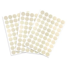 3-Sheet Self-adhesive Screw Covers Caps Sticker 21mm 54 in 1 Thin Line White