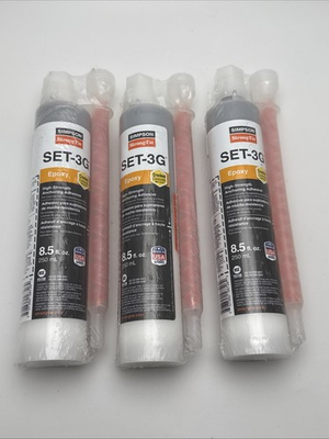 #ad 3 Simpson Strong Tie SET 3G High Strength Epoxy Adhesive 8.5 oz with Nozzle $35.99