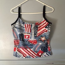 Vintage Athletic Works 90 Patriotic Tank Top Size X-Large Women’s USA Made