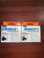 Panacur C Canine Dog Dewormer Three 4 Gram Packs Each 06/2027 Lot of 2 Boxes