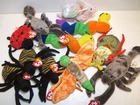 Vtg Lot of 11 Bugs Insects Beanie Babies Spinner Inch Lucky Swirly Scurry Glow