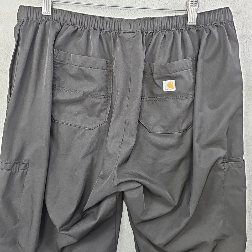 Calça Carhartt Force Scrub Feminina Grande Regular Preta Carga Elástica Cintura - Imagem 4 de 4