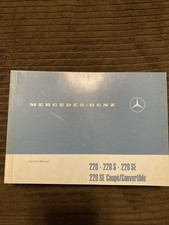 Mercedes-benz 220 220 S 220 Se Coupe Convertible Owners Manual Mercedes-benz 220 220 S 220 Se Coupe Convertible Owners Manual