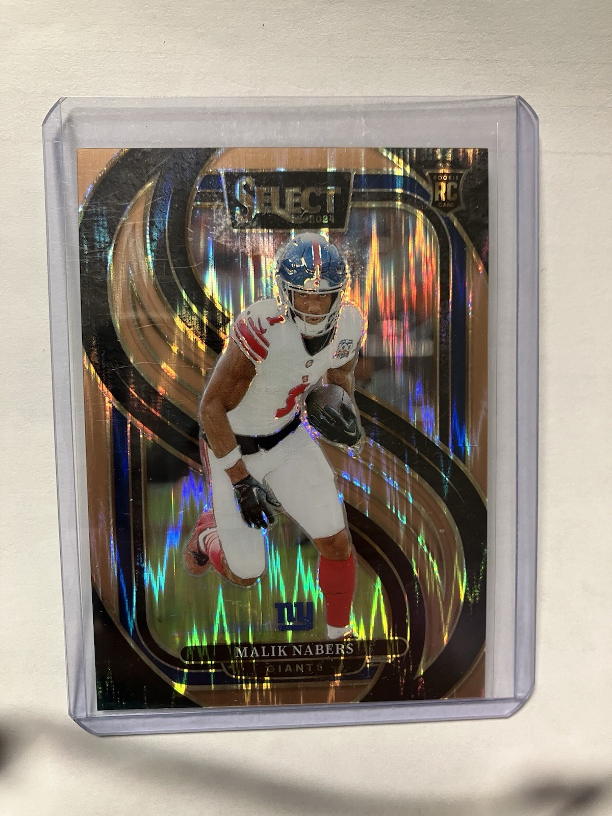 2024 Panini Select - Malik Nabers #116 Premier Level Bronze Copper Prizm 209/299