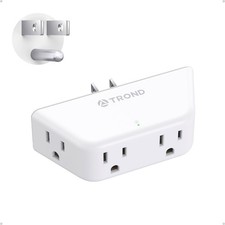 TROND Outlet Extender Surge Protector - Multi Plug Wall 1 Pack, White