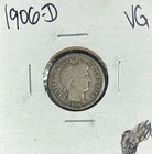 1906-D BARBER SILVER DIME ~VG  ~NICE COIN~ 90% SILVER