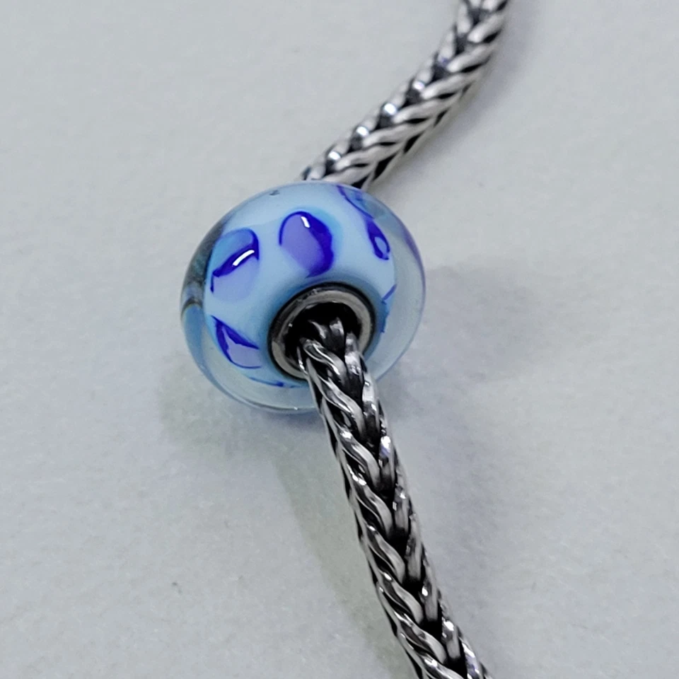 Authentic Trollbead Bluish Shadow Glass Bead EUC - Image 4 of 4