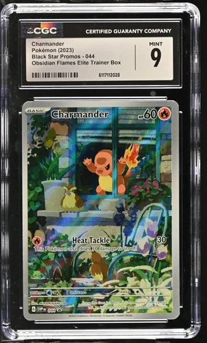 2023 Pokemon Black Star Promos Charmander Obsidian Flames ETB CGC 9 #044