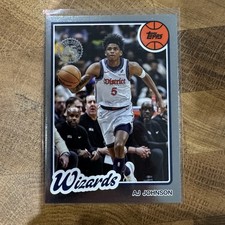 Topps 2025-26 AJ Johnson Insert #80BK-18 Washington Wizards Basketball Chrome