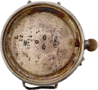 Vintage Francois Borgel Wristwatch Case for 30.5mm Sterling Silver WW1 Trench