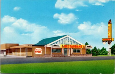 Dallas TX Torch Of Acropolis Restaurant Artist Rendering Texas postcard NP6