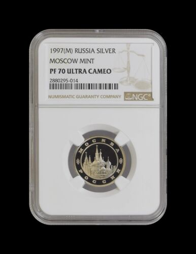 RUSSIA. 1997, Medal, Silver - NGC PF70 - Top Pop 🥇 St. Basil's Cathedral Moscow - Picture 2 of 5