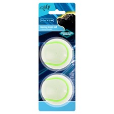 AFP Dog Toy K-Nite Glowing Tennis Balls 2-Pack, Diameter 6.5 Cm