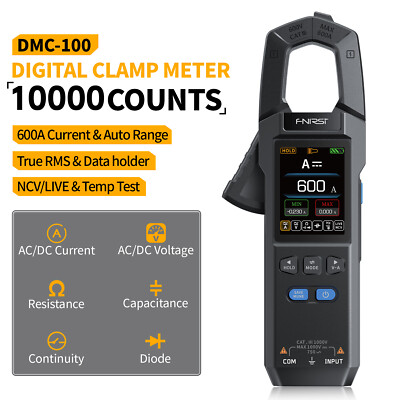 FNIRSI DMC-100 Klemmenmultimeter Automatisches Amperemeter mit Temperaturfühler