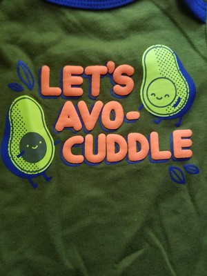 BOYS TODDLER BABY CAT & JACK LET'S AVO-CUDDLE GREEN BODYSUIT NWT SIZE 12 MONTHS