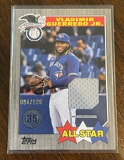 2022 Topps Series 2 Vladimir Guerrero 1987 All-Star Black Border Relic Card /199