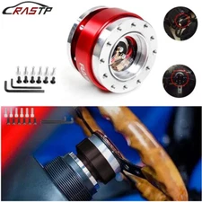 Red Universal Car Steering Wheel Ball Quick Release Hub Adapter Snap Off Kit