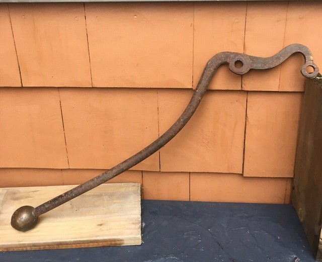 Vtg antique cast iron water well hand pump spout handle rustic barn