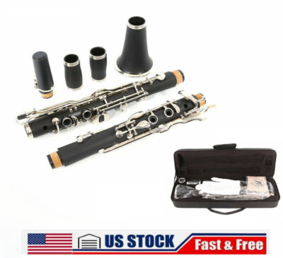 G-key Clarinet Ebonite Wood with Nickel-plated Keys A Case and Accessories.