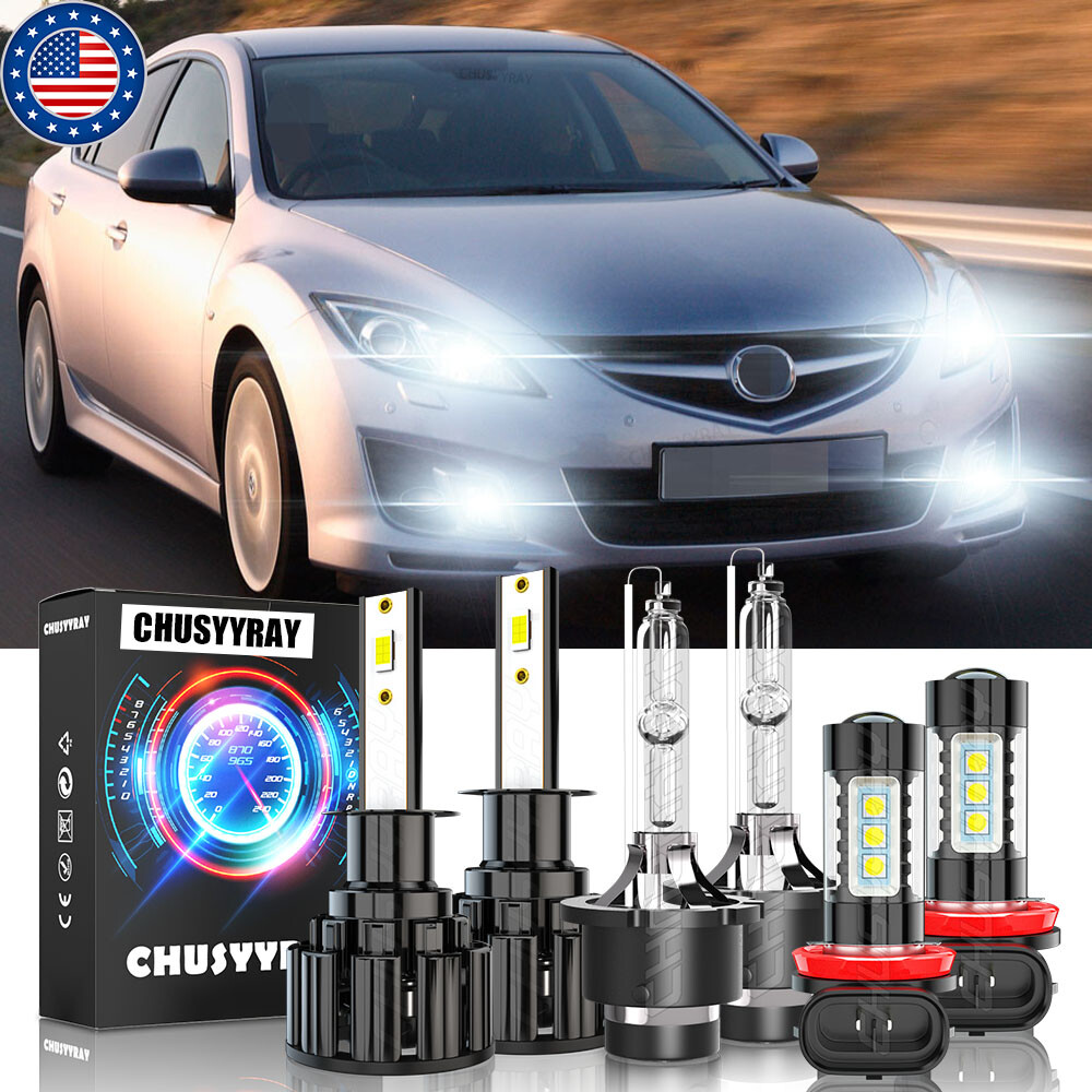 For 2006 2007 2008 Mazda 6 LED HID Headlights Bulbs Hi/Low Beam +