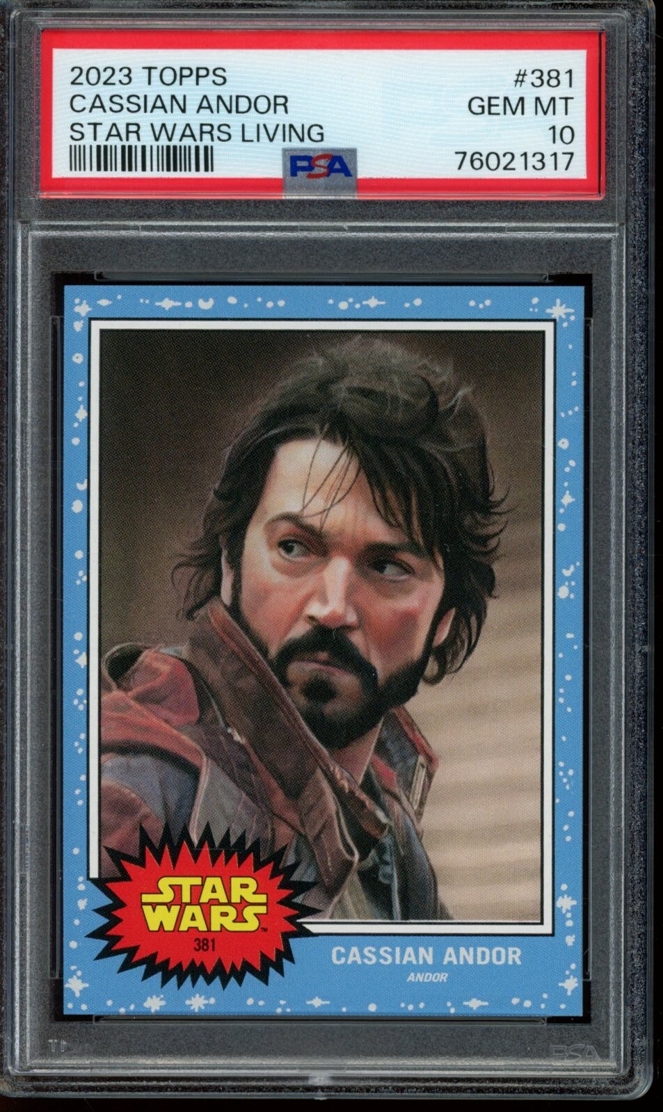 2023 Topps Star Wars Living Set #381 Cassian Andor PSA 10 Gem Mint SP 76021317
