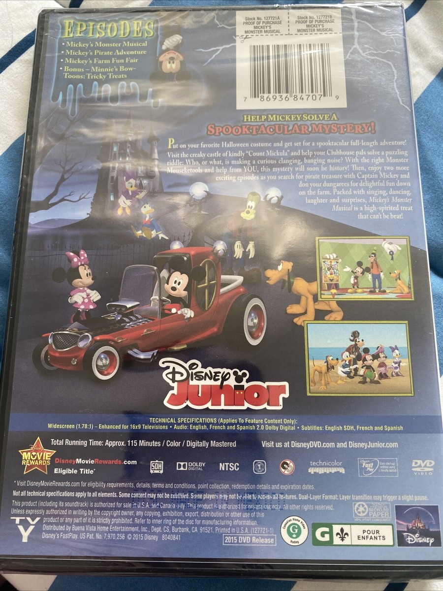 Mickey Mouse Clubhouse: Mickey's Monster Musical (DVD) New Factory