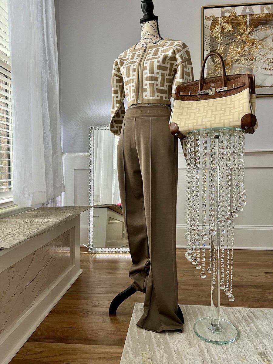 エレガント☆【HERMES】Mosaique モザイクショートジャケット NEW Hermes Mosaique Short Zipped Jacket 38 Beige/Toast $3500
