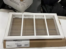 (QTY 2) 650 Series HART & COOLEY 10" x 10" RETURN AIR GRILLE WHITE STEEL 043111