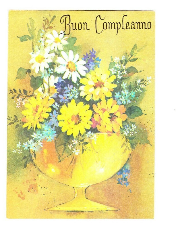 Three 3 Italian Birthday Greeting card general Compleanno 5012A-1