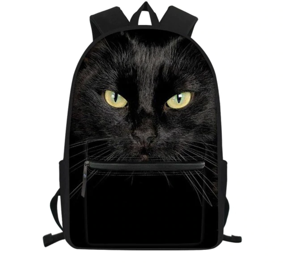 Gothic Black Cat School Bag Graphic Print Witch Goth  display picture 3