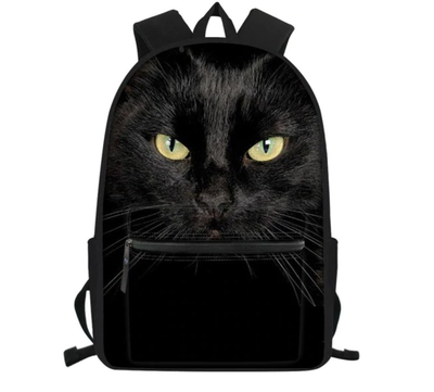Gothic Black Cat School Bag Graphic Print Witch Goth  display picture 1