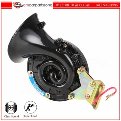 Super Loud Air Snail Single Horn 12V Car Truck Lorry SUV RV Universal Black Boat