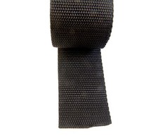 Webbing, 2" Inch Wide Black HD Polypropylene Sold By-The-Yard 36" Uncut Lengths