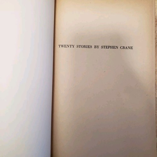 TWENTY STORIES BY STEPHEN CRANE 1st Printing April 1945 Intro By Carl Van Doren - Picture 4 of 15