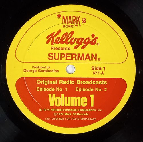 Kellogg's Presents Superman Original Radio Broadcast Vol 1-4 Lp Lot - Picture 3 of 11
