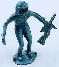 Vintage 1970s Tim Mee Timmee Gray Astronaut Space Galaxy Laser Team Figure Toy