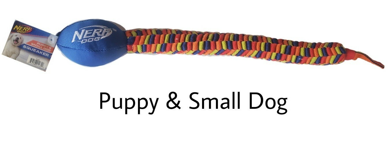 Nerf&trade; PUPPY & SMALL DOG 18&rdquo; Rainbow Vortex Chain Tug Dog Toy - Durable SQUEAKER
