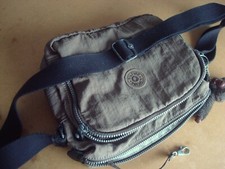 ~ KIPLING BREEZER Sanitised ~ Tonal Brown ORGANISER HANDBAG Adj Strap & Monkey