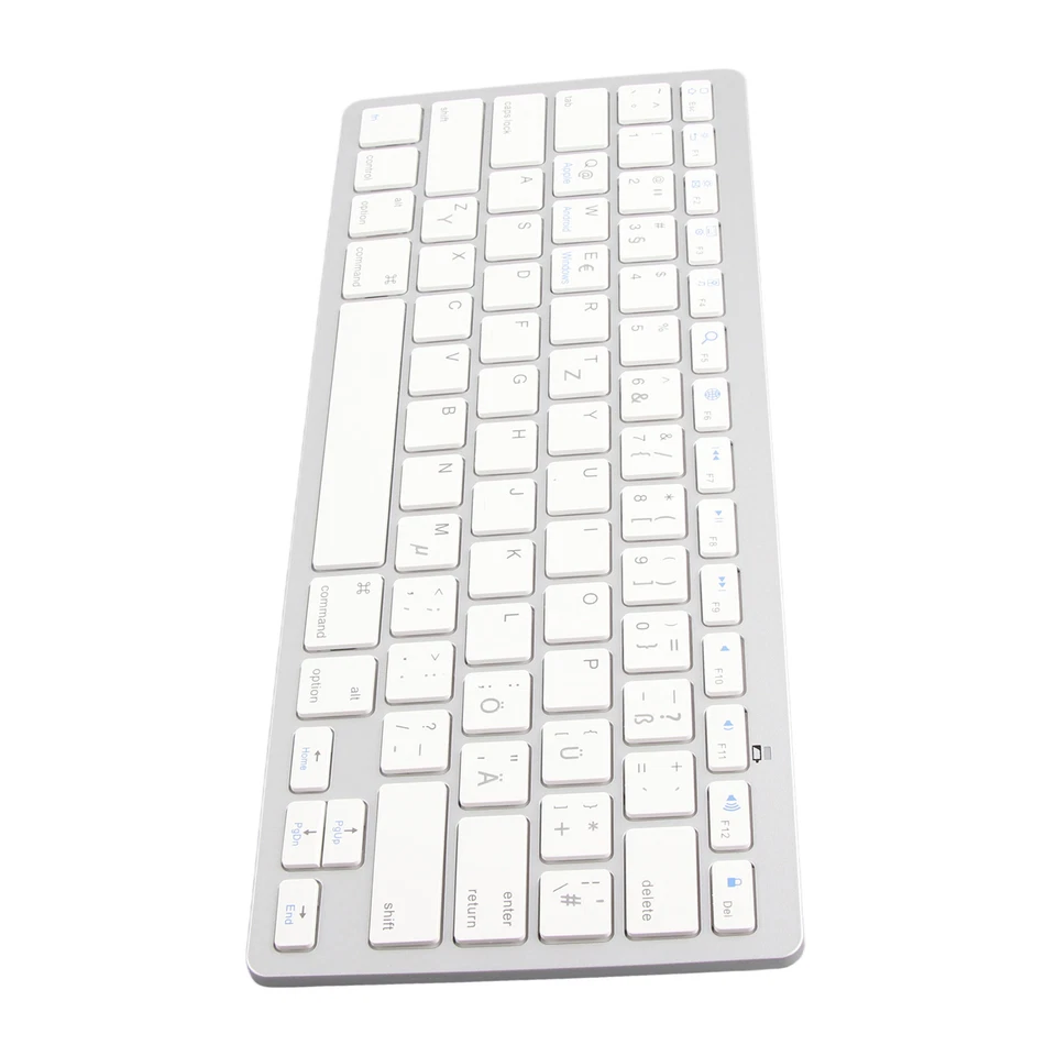 Wireless Keyboard Mini 78 Keys Ultra Thin Portable White Computer Keyboards  - Image 4 of 4