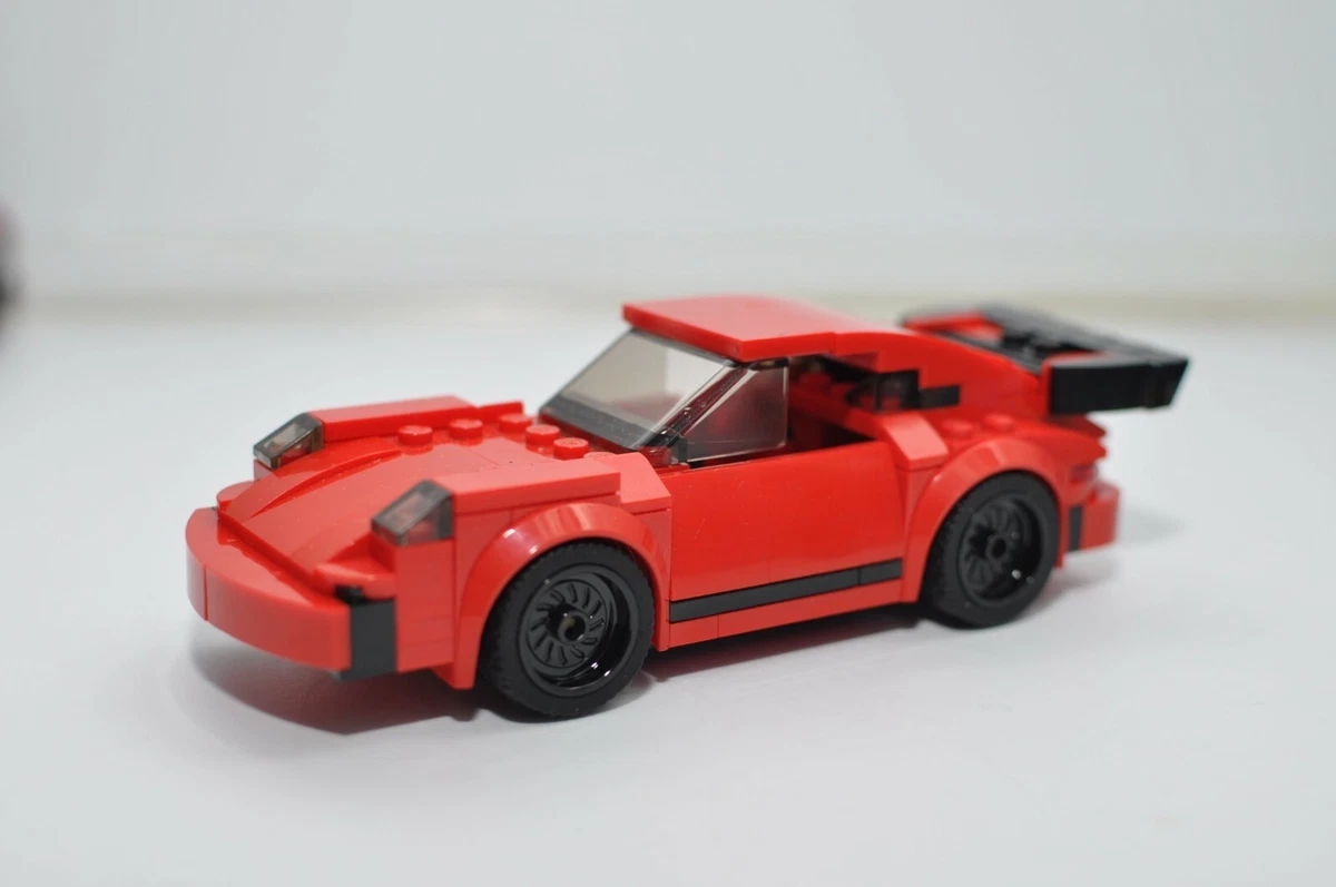 Custom Red Sports Car Model MOC Built and Compatible With Real LEGO® Bricks