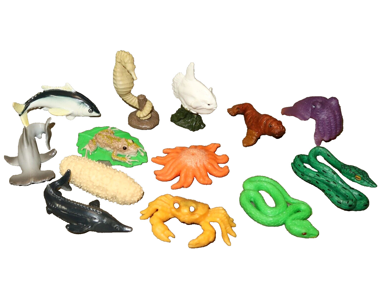 Lot Of 13 Yowie Animals Sea Snake Frog Shark Crab PVC Miniature Mini Figures
