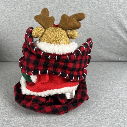 Vtg Reindeer Angel Wings Plush Music Box Reindeer Teddy Bear Santa Christmas - Picture 5 of 7