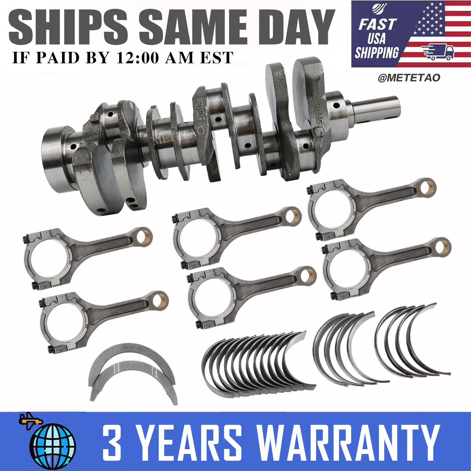 HYUNDAI Santa Fe KIA Sorento 3.3L G6DH Crankshaft Rods Bearing Kit