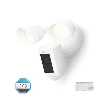 Ring Floodlight Cam Wired Plus | motion-activated 1080p HD video - White (2021)