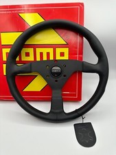 Momo Monte Carlo 350mm Leather Steering Wheel Black Red Stitch Horn Mcl35bk3b